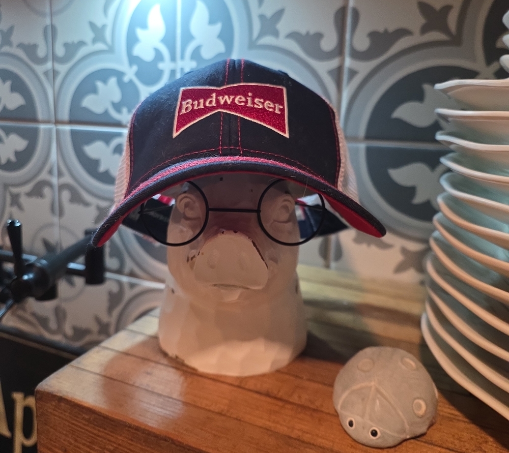 Budweiser Trucker Hap in Navy, Red, and White